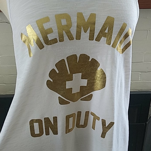 Xhilaration Other - Xhilaration Mermaid on Duty Graphic Swimsuit Coverup Tank Top